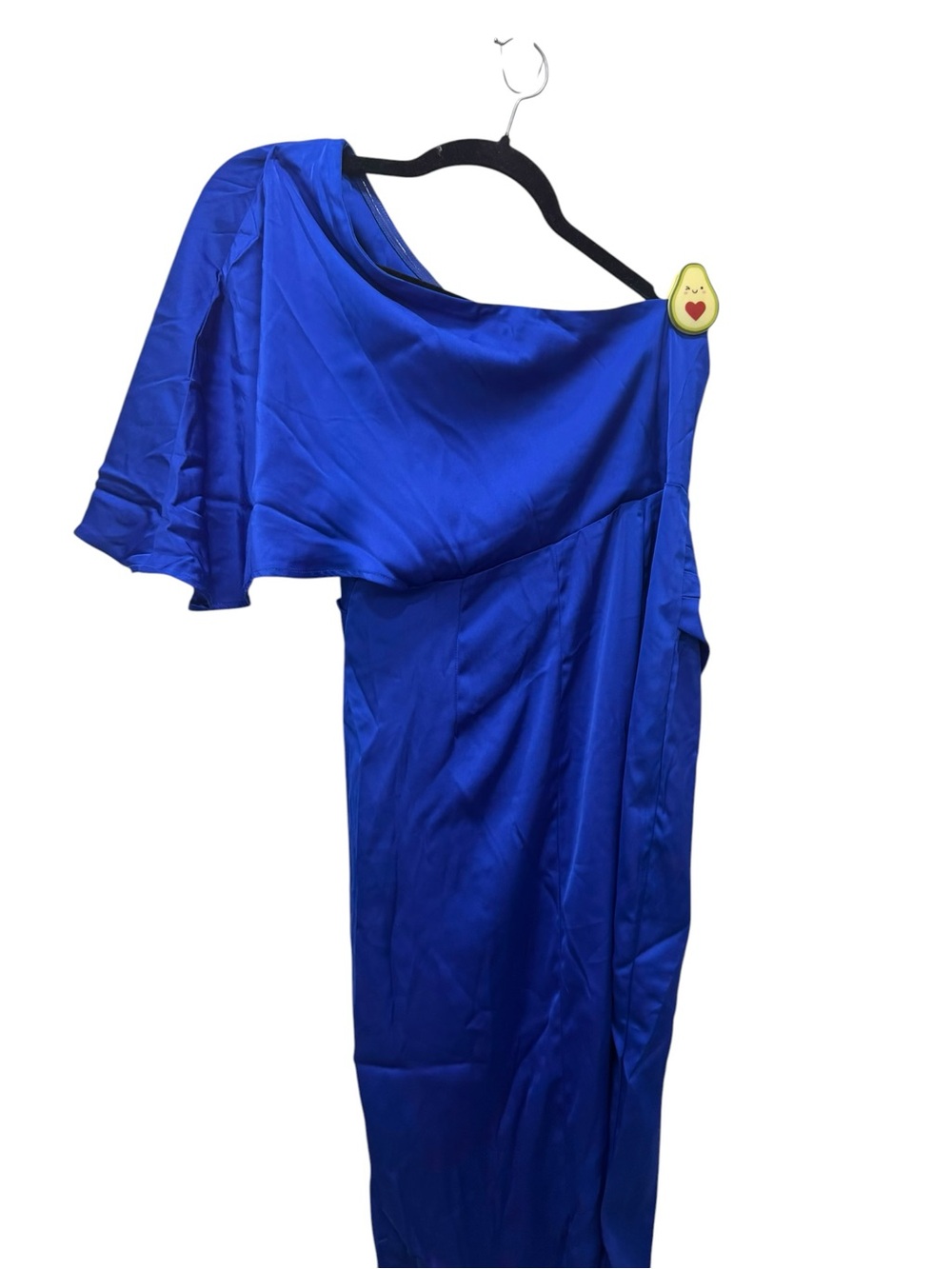 Cupshe One-Shoulder Royal Blue Satin Dress. NWOT - Picture 3 of 6